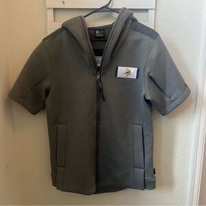 Nike Dark Gray Short Sleeve Sideline Minnesota Vikings Full Zip Hoodie NWT